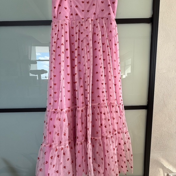 Betsey Johnson Pink Tulle Ref Hearts Dress size 6 - Picture 2 of 5